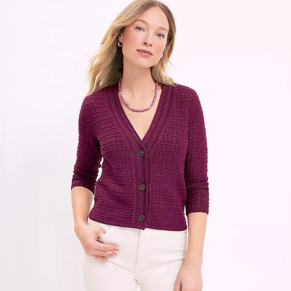 NWT Loft Crochet Cardigan - Picture 1 of 4